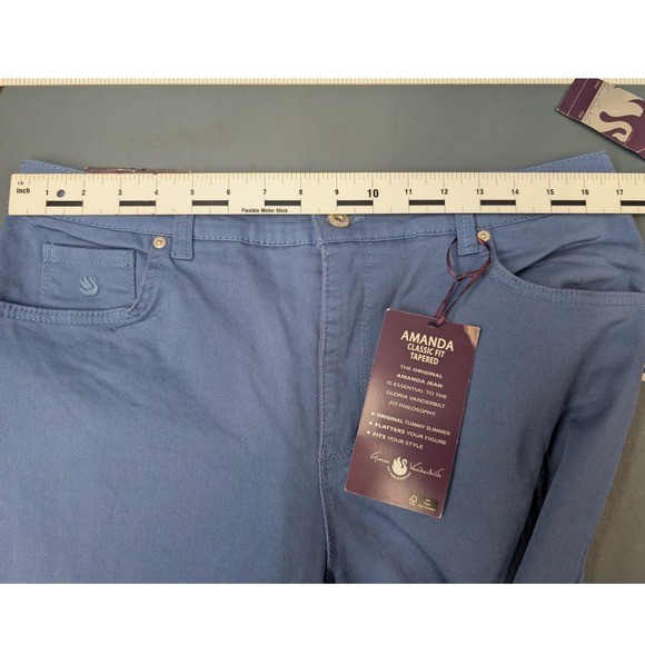 NWT Gloria Vanderbilt Amanda Jeans Women 12 Blue Tapered High Rise Ultra Stretch - Picture 12 of 16